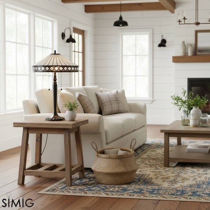 Lampa stołowa lub podłogowa TF Fargo Geometry Glass Tiffany – styl art déco, T643