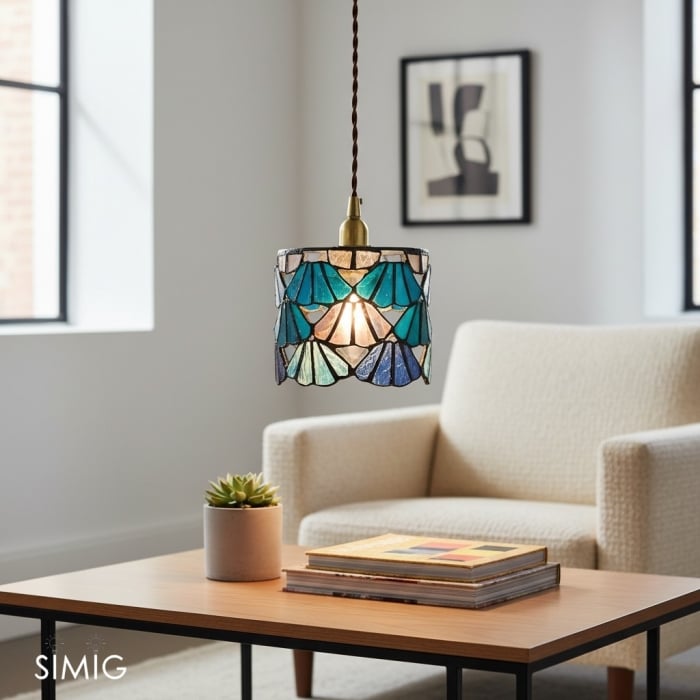 Vintagia Tiffany Artistic Stained Glass Pendant – Classic Pendant for Kitchen T514