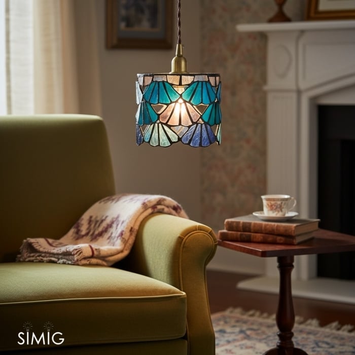 Vintagia Tiffany Artistic Stained Glass Pendant – Classic Pendant for Kitchen T514