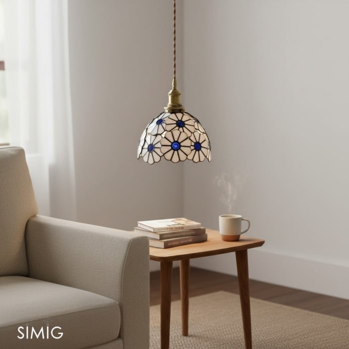 Vintagia Handcrafted Tiffany-Inspired Pendant – Elegant Living Room Light T520