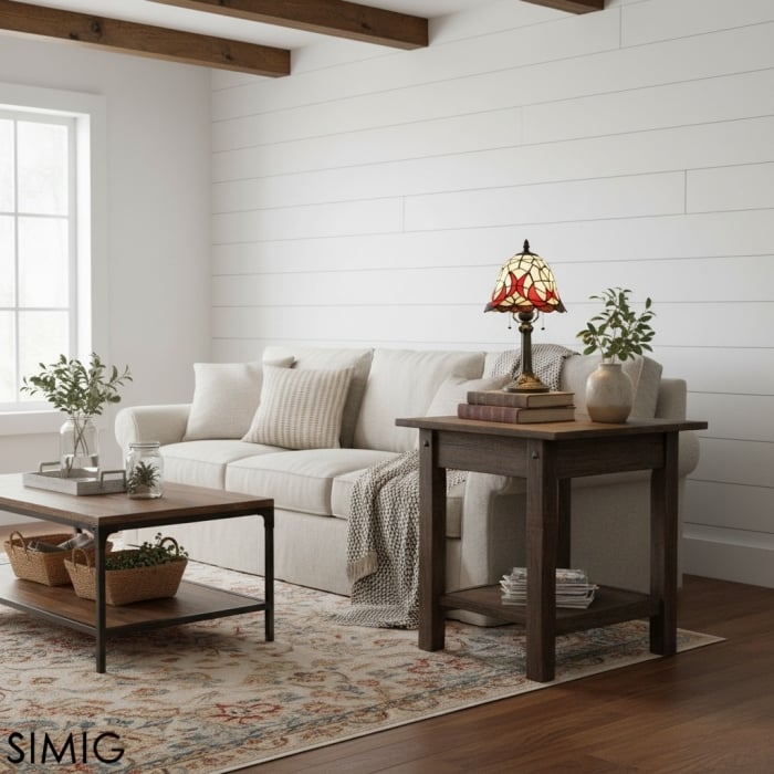 Virelle Colorful Stained Glass Tiffany Table Lamp – Bedroom Accent Light T549