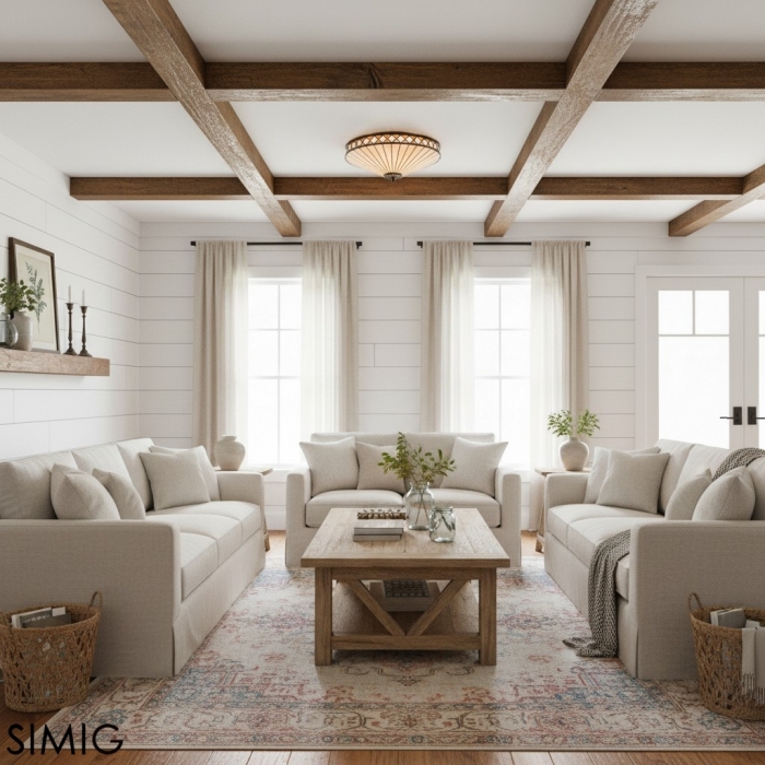 TiffStar Elegancka lampa sufitowa ze szkła artystycznego – lampa wpuszczana w sufit w stylu vintage do salonów T634