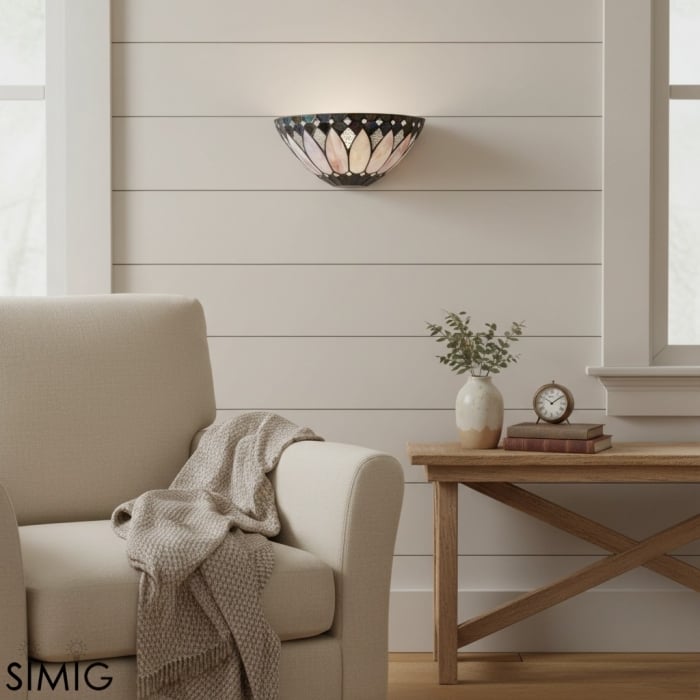 Kinkiet ścienny TF Brooklyn Bevelled Glass – stylowy kinkiet w stylu art déco do przedpokoju T639