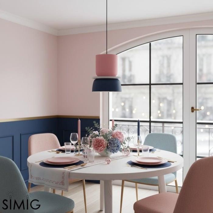 MACRI Lampada a sospensione nordica Color Block per soggiorno