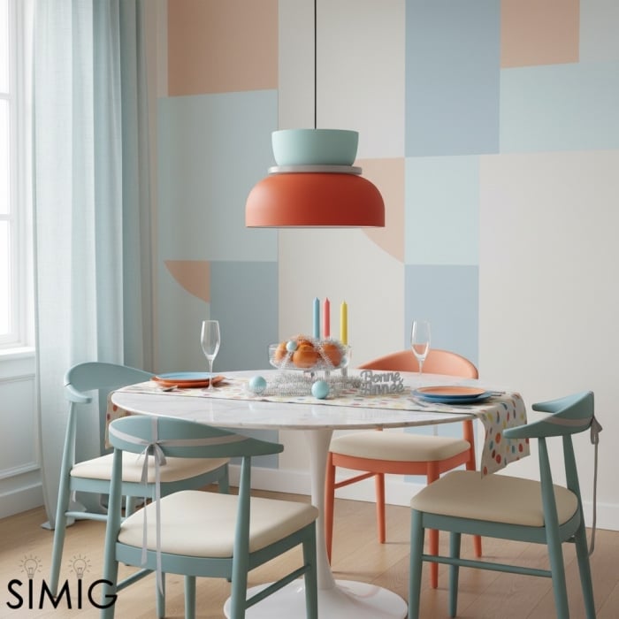 MACRI Lampada a sospensione nordica Color Block per soggiorno