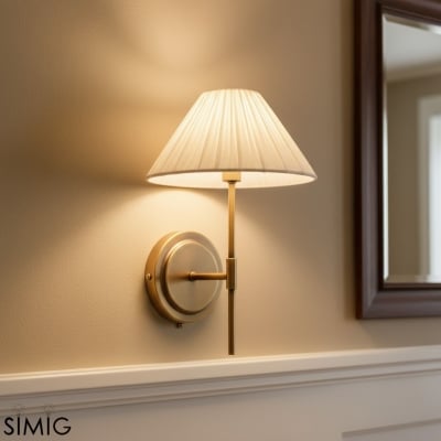 Blossine Linen Wall Sconce - Stylish Bronze Fixture for Bedroom T446