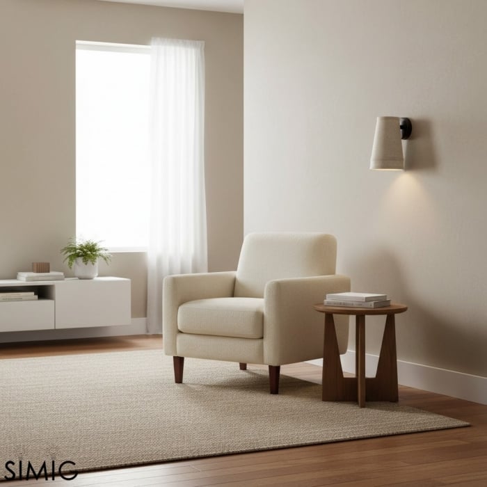 Zalen Wandleuchte – Leinenschirm mit Struktur und Retro-Bronze-Design T652