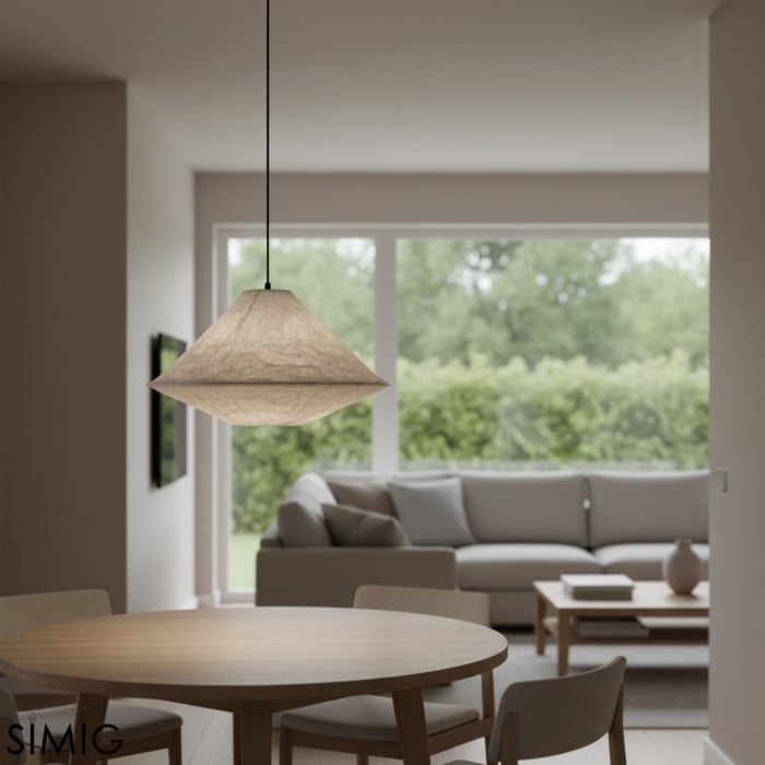 Zalen składana lampa wisząca z tkaniny – nowoczesna tkanina do przedpokoju T650