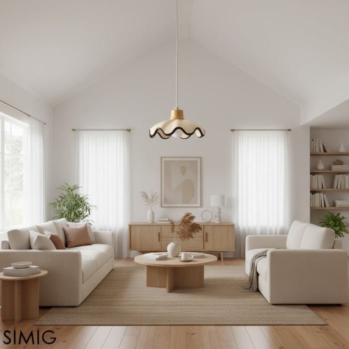 Moliro Modern Wavy Pendant Lamp – Minimalist Hanging Light T515