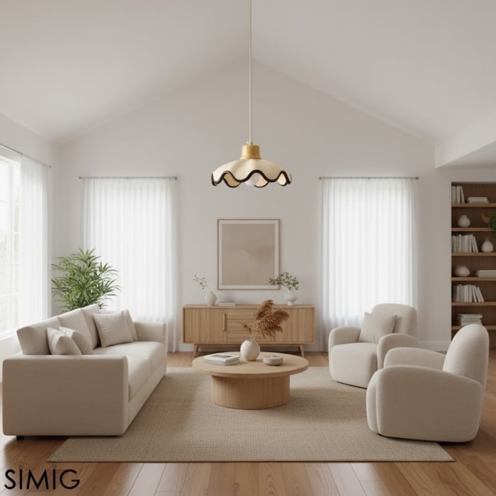 Moliro Modern Wavy Pendant Lamp – Minimalist Hanging Light T515