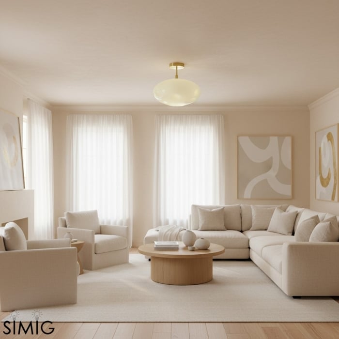 Lampa sufitowa Orra – rzeźbiarski kształt kuli do nowoczesnego salonu T663