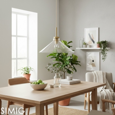 Lámpara colgante de estilo rústico moderno Aurenza - Pantalla ajustable para un ambiente cálido T284