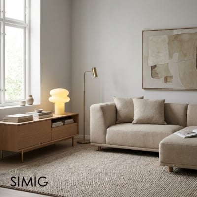 Lampe à Poser en Verre Opalescent Baya - Petite Lampe de Table Bauhaus Moderne pour Cuisine T422