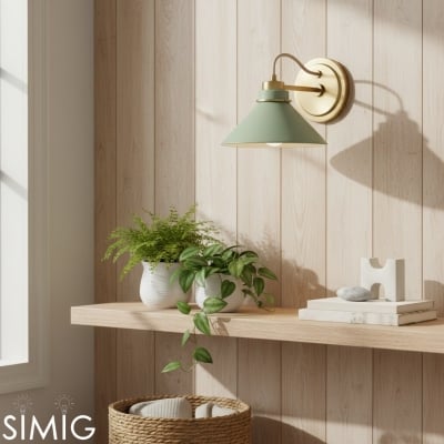 Aurenza Classic Farmhouse Wall Sconce - Damp Rated Lighting for Bathroom T285