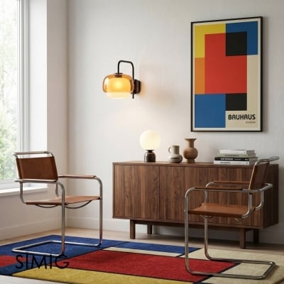 Clinco Färgad Modern Vintage Glasvägglampa - Mjukt Svampljus T416