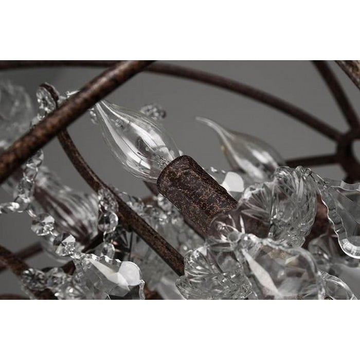 Retro ljuskrona i rostjärnbur