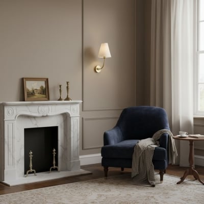 Kinkiet Roven z akumulatorem – nowoczesny, bezprzewodowy klosz materiałowy do sypialni T754