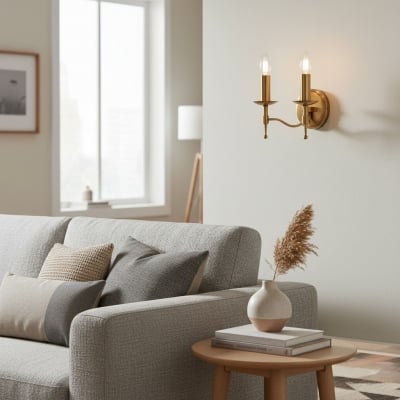 Kinkiet Tela Classic z metalową lampą ścienną - elegancki kinkiet idealny do przedpokoju lub salonu T829