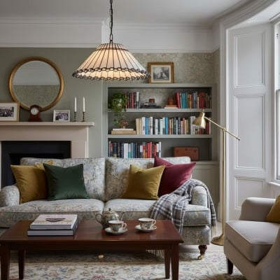 Lampa wisząca Art Deco TF Allanton – elegancka lampa sufitowa ze szkła do salonu i jadalni T851