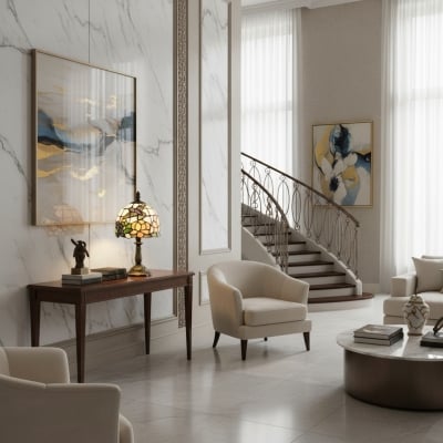 Dekoracyjna lampa stołowa TF Harken Jewel – zachwycający szklany design, idealny do sypialni lub salonu T946