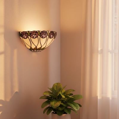 Kinkiet Tiffany TF Hutchinson do przedpokoju lub korytarza T983