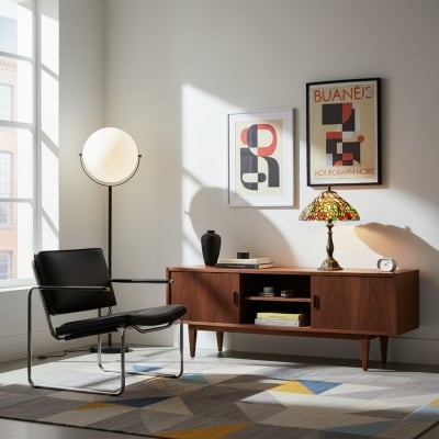 Elegancka lampa witrażowa TF Sorenia – ręcznie wykonana lampa stołowa Tiffany do wnętrz domowych T891