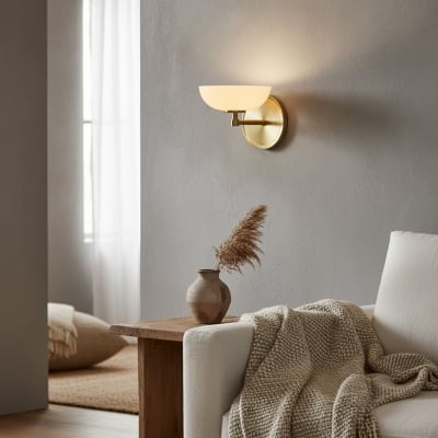 Kinkiet Vega Glass – minimalistyczny, mały element, nowoczesny metalowy akcent do przedpokoju lub toaletki T778