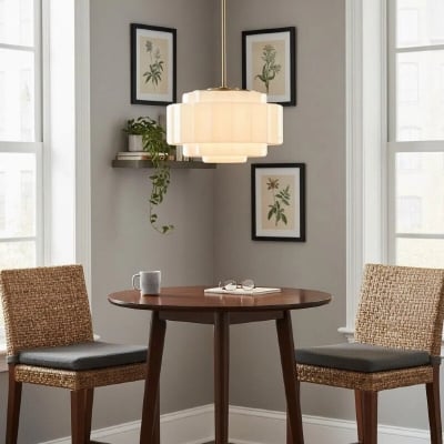 Suspension en verre Vexrona - Tige de suspension métallique élégante et réglable pour salon et bar T753