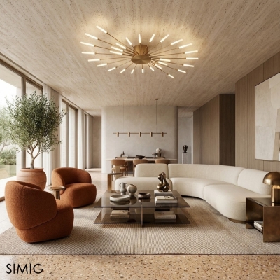 Sputnik Led Fireworks Unterputz Deckenleuchte S40