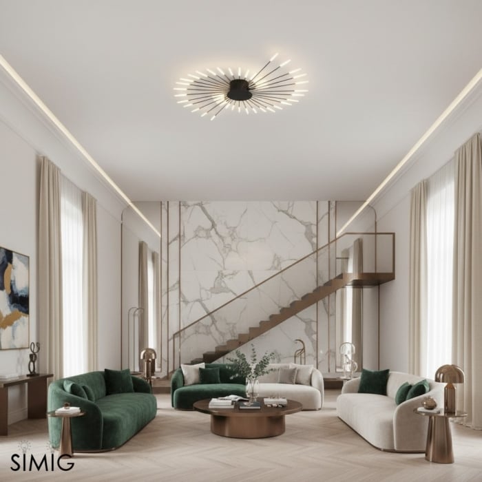 Sputnik Led Fireworks zapuštěné stropní svítidlo S40