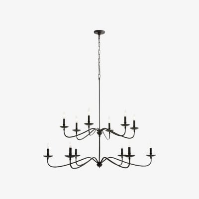 Reticula Modern Round Chandelier - Iron Frame with Open Circular Design for Dining or Entry T749