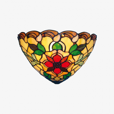 Kinkiet TF Angelique Vintage Floral Glass Wall Sconce – Elegancki design ze szkła artystycznego do sypialni i korytarzy T896