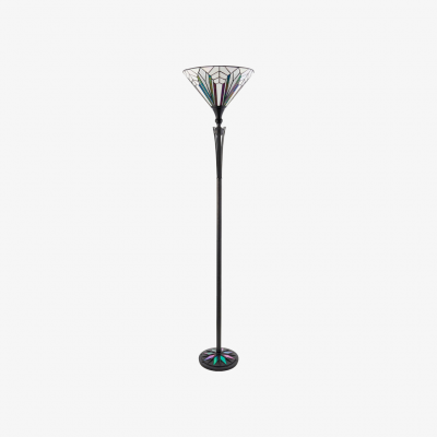 Lampa sufitowa TF Astoria w stylu Tiffany – klosz z teksturowanego szkła do domu i biura T1051