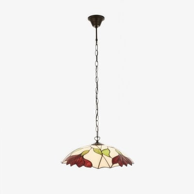 TF Botanica Floral Glass Pendant Light - Vintage Pendant Fixture for Open Plan Spaces T991