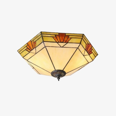 Lampa sufitowa TF Nevada z kloszem szklanym – półpłaska, do przedpokoju i jadalni T823