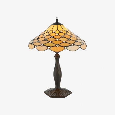 TF Pearl Stained Glass Table Lamp - Bedroom and Living Room Ambient Light T1002