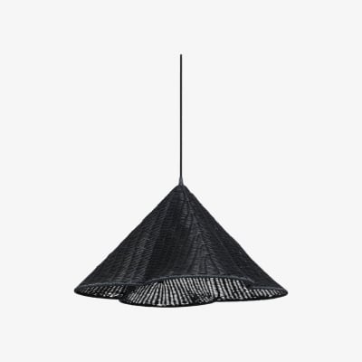Wickara Natural Rattan Woven Pendant Light - Boho-Chic Hanging Lamp for Living and Dining T678