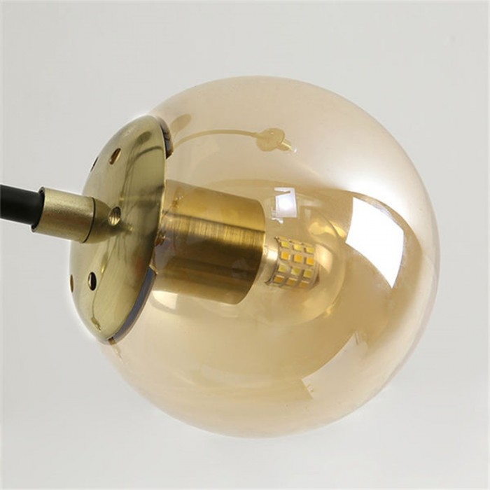 Lámpara de araña con forma de frijol mágico geométrico