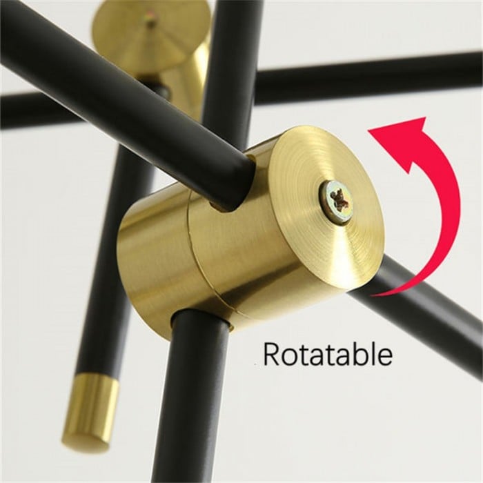 Lámpara de araña con forma de frijol mágico geométrico