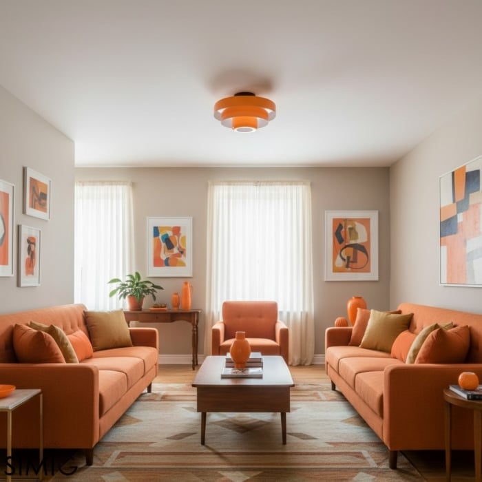 Veleora Triple Layer Disc Ceiling Light - Bauhaus Colorful Design S361