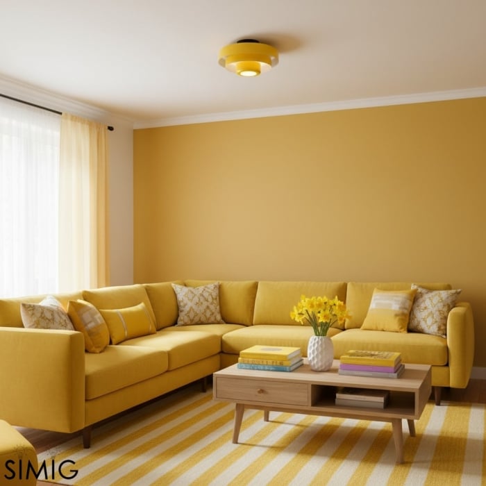 Veleora Triple Layer Disc Ceiling Light - Bauhaus Colorful Design S361