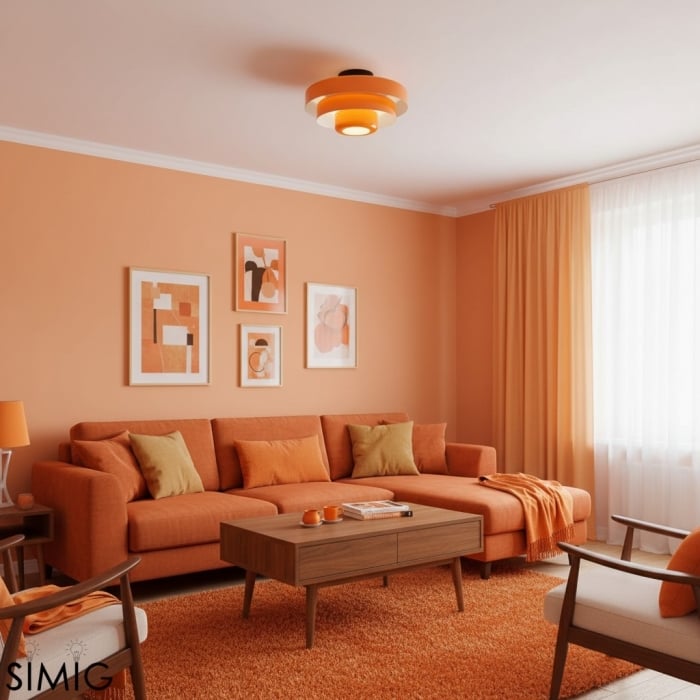 Veleora Triple Layer Disc Ceiling Light - Bauhaus Colorful Design S361