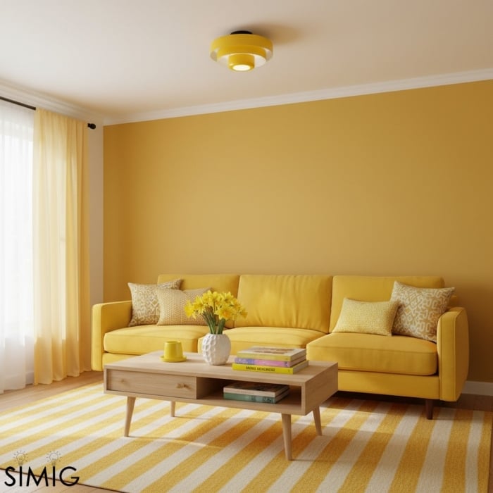 Veleora Triple Layer Disc Ceiling Light - Bauhaus Colorful Design S361