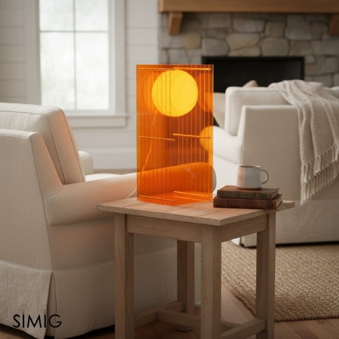 Geometric Layering Cuboid Lamp – Modern Acrylic Sunset Ambient Table Lamp S372
