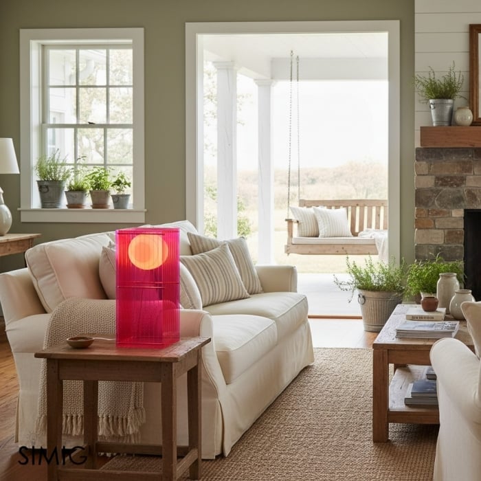 Geometric Layering Cuboid Lamp – Modern Acrylic Sunset Ambient Table Lamp S372