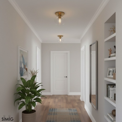 Selvion Moderne Globe Hanglamp - Vochtbestendige Badkamerverlichting - Luxe Glazen Kap T169