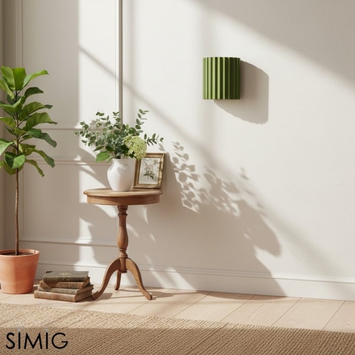 Minimalistische geribbelde harsgecanneleerde wandlamp S104