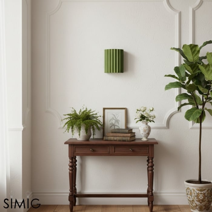 Minimalistische geribbelde harsgecanneleerde wandlamp S104