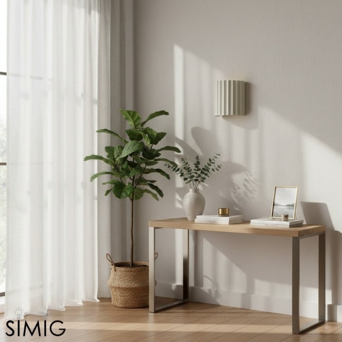 Minimalistische geribbelde harsgecanneleerde wandlamp S104