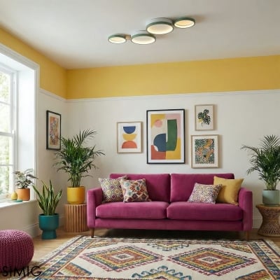 Modern LED-taklampa - Flergrenig design i nordisk stil för vardagsrum S381